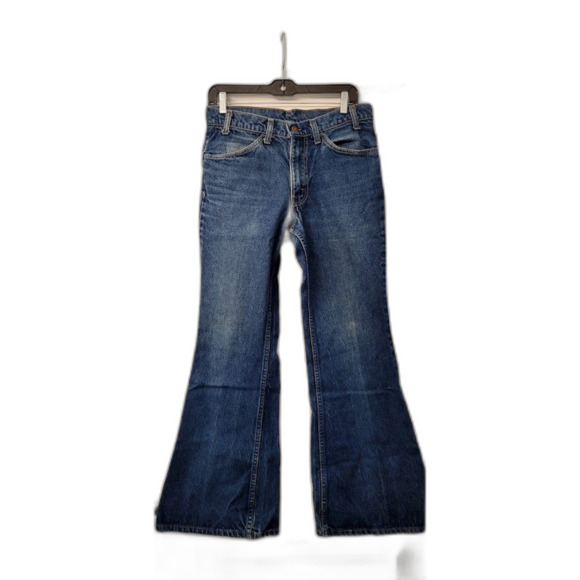 Rare VTG. Levi's 70s Bell Bottoms Orange Tag Flair Denim Jeans Vintage Hippie - Picture 1 of 15